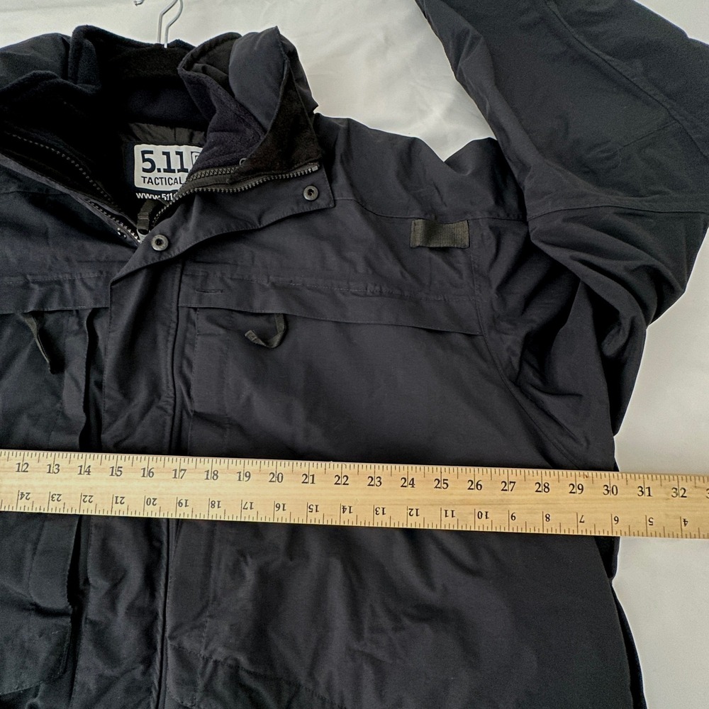 5.11 Tactical Mens Jacket 2XL 3 in 1 Parka 48001 Navy Weatherproof Heavy Duty - Picture 11 of 15